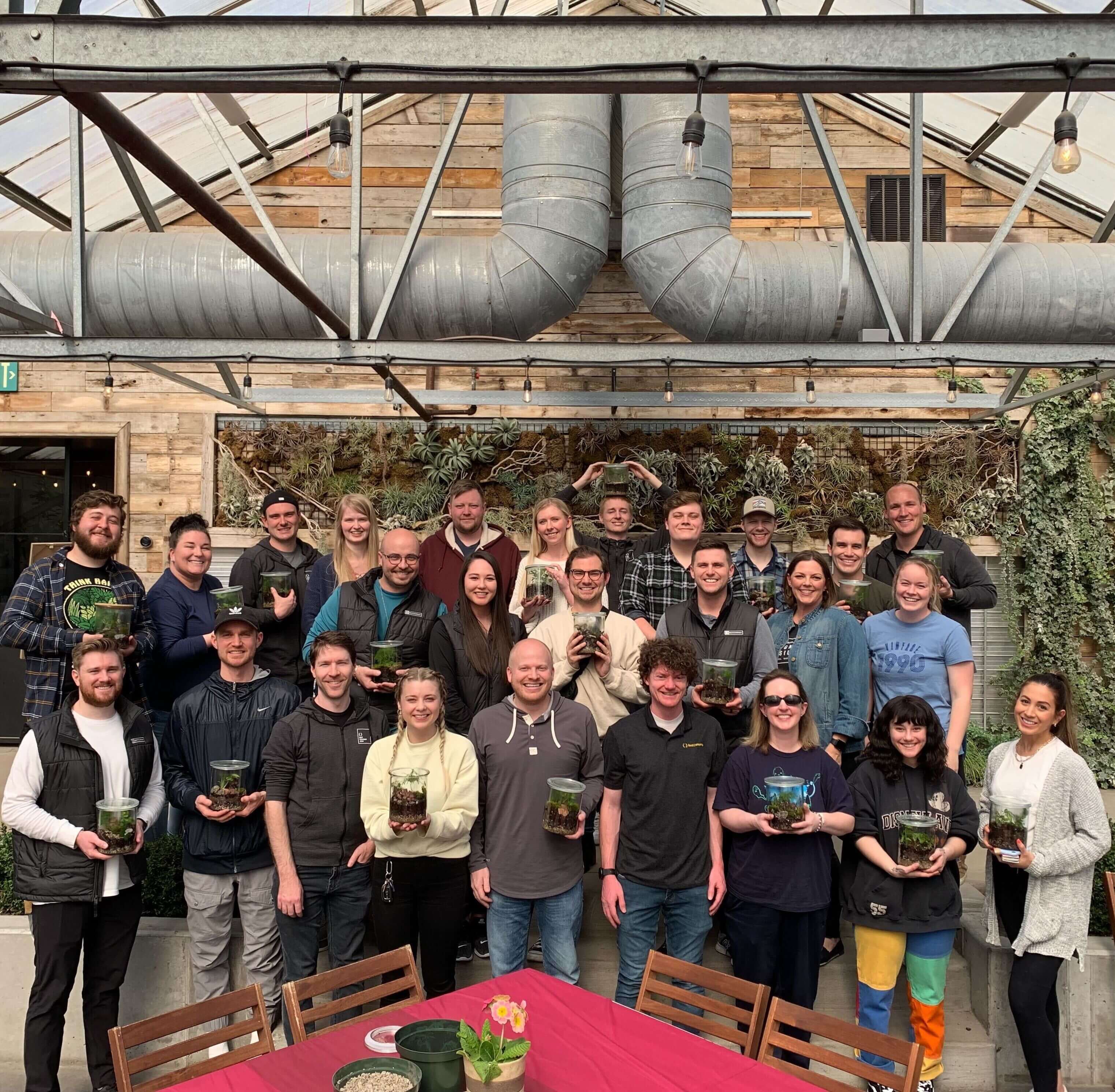 BestCompany.com employees cultivating our green thumbs.