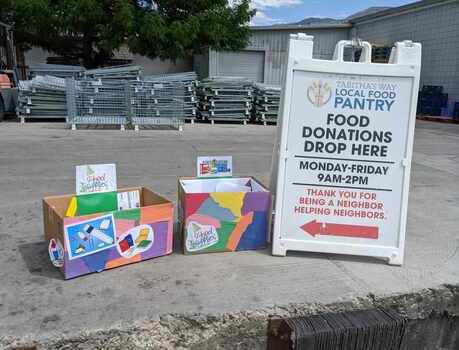 Delivering school supplies donations to Tabitha's Way.