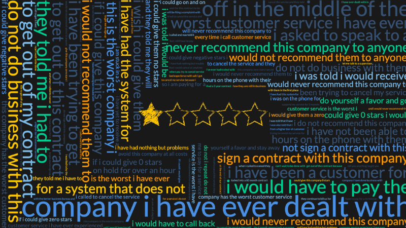 one star word cloud