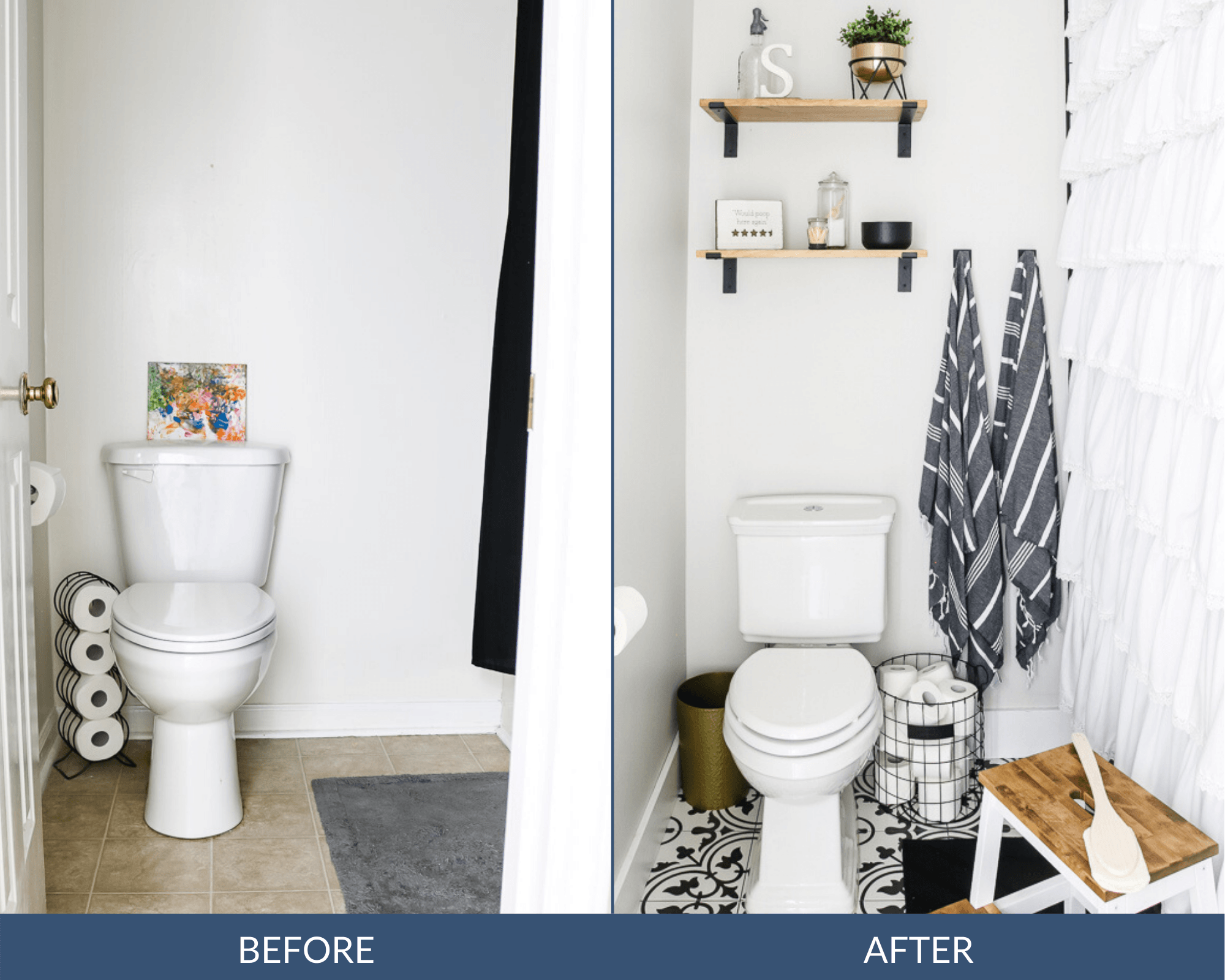 before and after bathroom