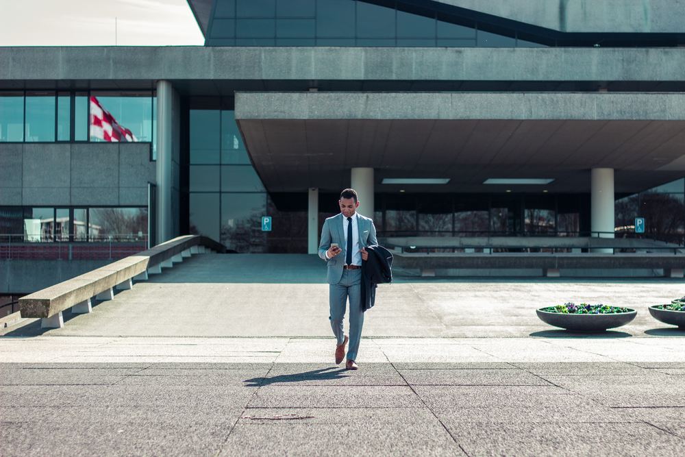 Business man walking