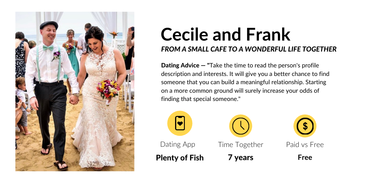 Image of Cecile and Frank, a Plenty of Fish dating success story