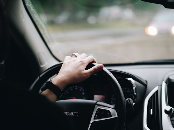 Hand on Steering Wheel