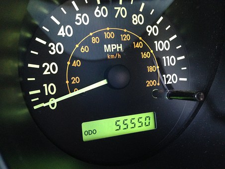 Odometer with Mileage Reading