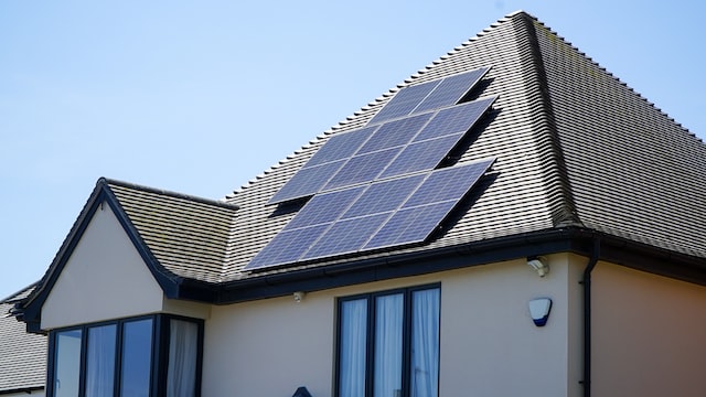 Image of solar panels on a home