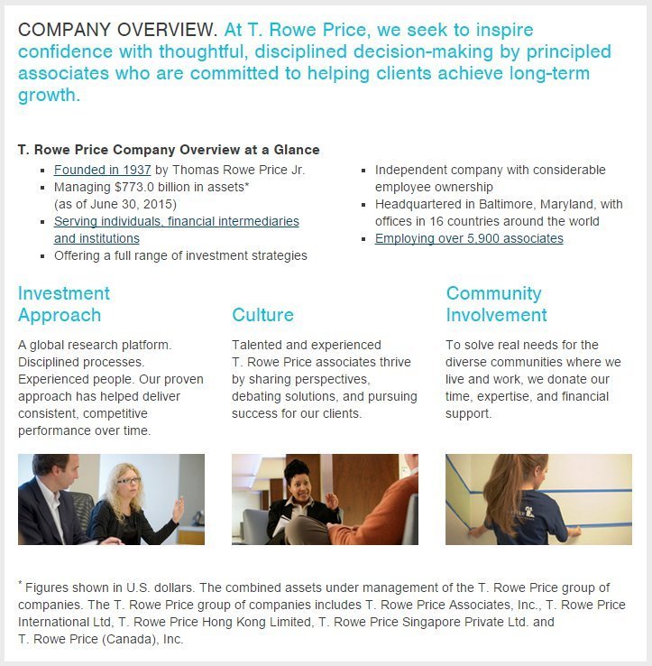 T rowe price options trading